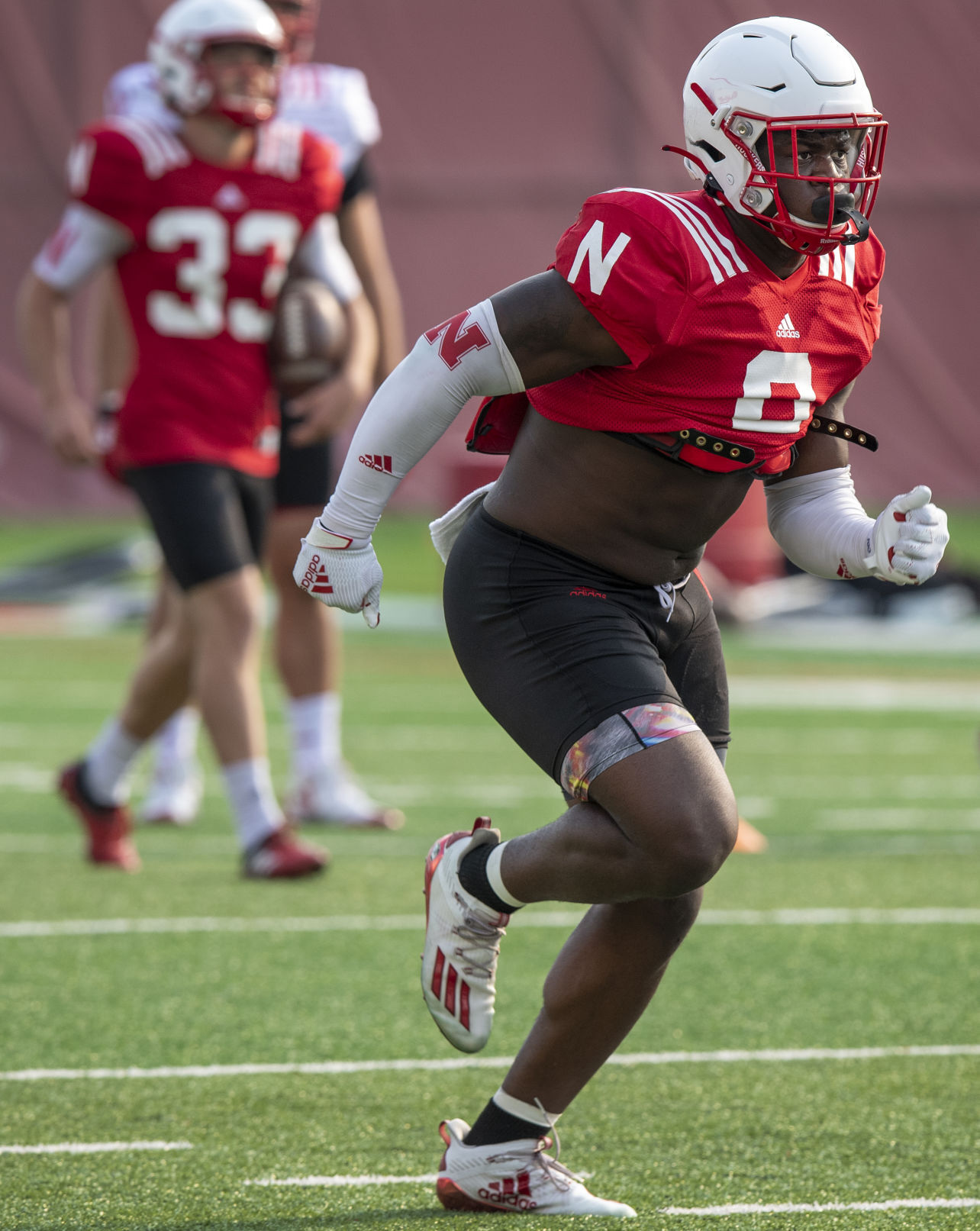 NU football practice, 8.4
